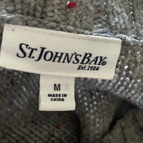 Gray Saint John Bay cable knit sweater size medium - Picture 4 of 5